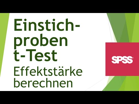 Effektstärke (Cohen's d) für den Einstichproben t-Test in SPSS- Daten analysieren in SPSS (104)