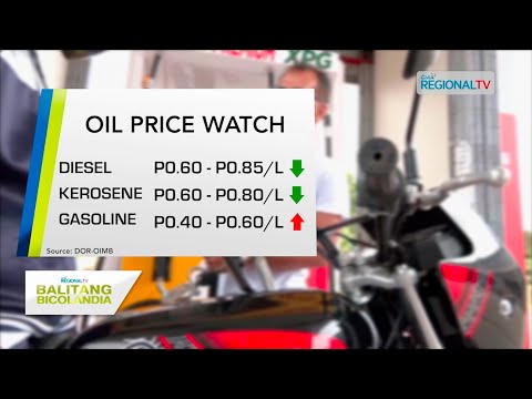 Balitang Bicolandia: Presyo kan diesel asin kerosene, nilalaoman na mahuros sa masunod na semana