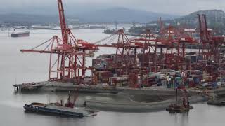 Time-lapse video of land construction in the western expansion area at Centerm in Vancouver