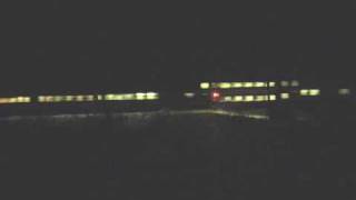 preview picture of video 'InterCity 77 passes Latukka level crossing at night'