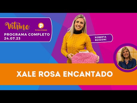 Kit Xale com Tear Triangular Rosa Encanto