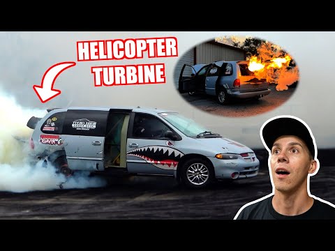 ¡Haciendo un Burnout MASIVO en mi Minivan con motor a reacción!