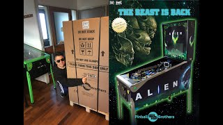 Pinball Brothers Alien Pinball Machine Unboxing & Review NEW 2021