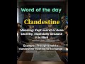 "Word of the Day: 'Clandestine' 🤫🌌 | Expand Your Vocabulary! #englishplanet786 #shorts"