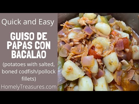 Salted codfish/pollock fish with potatoes recipe