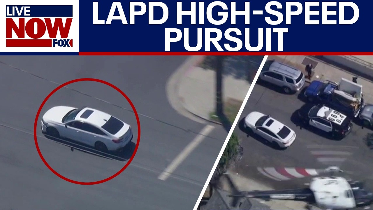 WATCH: LAPD chases restraining order violation suspect