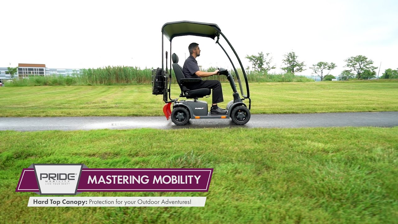 Pride® Mobility | Mastering Mobility | Enhance your Outdoor Adventures with our Hard Top Canopy!