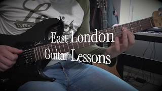 Video thumbnail for Sultans of Swing solo played on a Godin Freeway SA by Johnny Cox Guitar & Bass School
