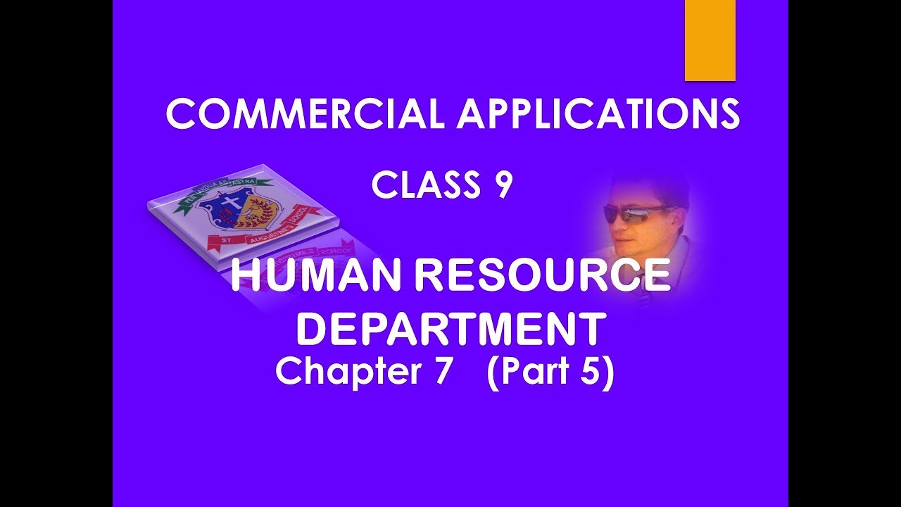COMMERCIAL APPLICATIONS / CLASS 9 / HUMAN RESOURCE DEPARTMENT