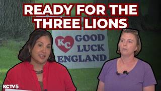See how one Kansas City suburb is greeting England's national team
