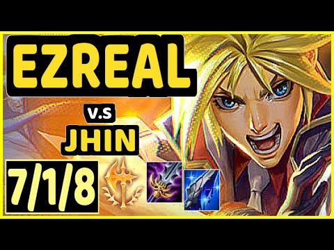 GANKZERO (EZREAL) vs JHIN - 7/1/8 KDA BOTTOM ADC GAMEPLAY - KR Ranked GRANDMASTER
