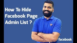 How To Hide Facebook Page Admin/ Secure Facebook Page