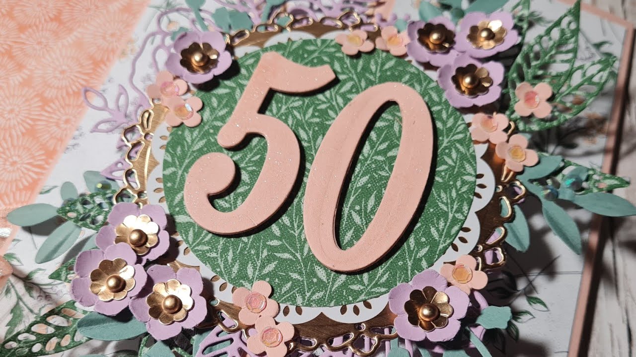 How to make SPECIAL feminine LUXURY TRIFOLD 50th Birthday CARD #artfulstampin #stampinup #cardmaking