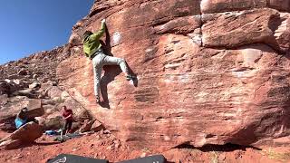 Video thumbnail of Right Face, V6-7. Red Rocks