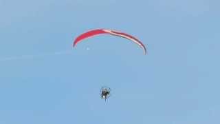 Powered Paraglider flies over Arizona neighborhoods Powered Paraglider flies over Arizona neighborhoods