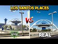 GTA 5 LOS SANTOS PLACES VS REAL LIFE LOS ANGELES PLACES VERY SIMILAR