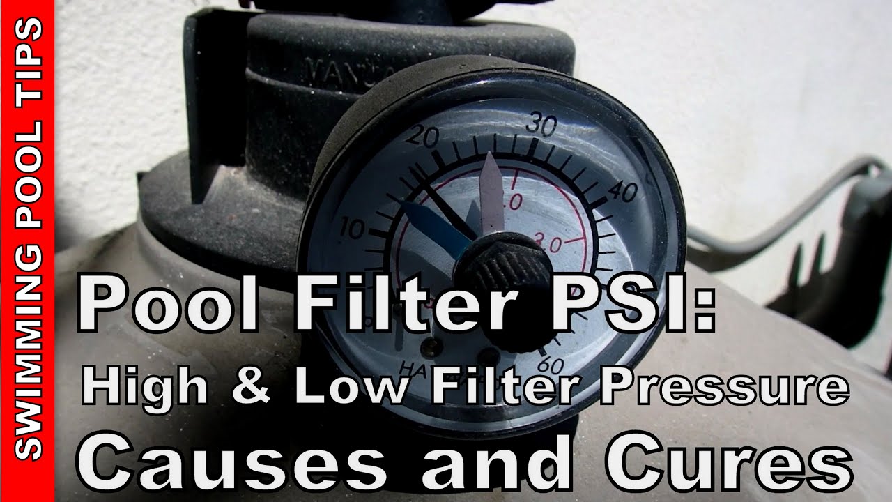 Pool Filter PSI: High and Low Filter Pressure - Causes and Cures