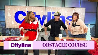 A hilarious holiday obstacle course