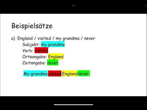 Englischer Satzbau - einfache Sätze bilden // english_for_beginners // Erklärvideo