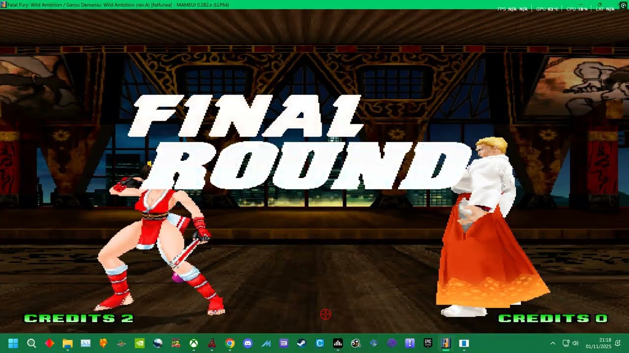 MAME 282 HNG64  - FATAL FURY : WILD AMBITION - MAI FULL LONGPLAY  - 2025 UK ARCADES