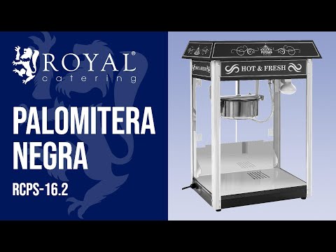 vídeo - Palomitera retro - de sobremesa - negra - 5 kg/h - 1500 W