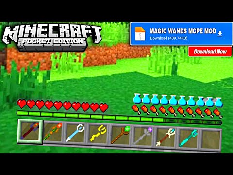 MAGIC WANDS MOD FOR MINECRAFT POCKET EDITION | Magical wands for minecraft pe | magical wands mcpe