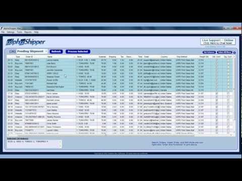 alphaShipper Importing and Processing Orders from a Website, Amazon, eBay, and Buy.com
