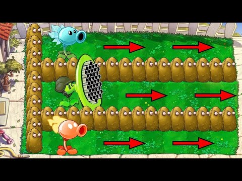 Gatling Pea Vs Snow Pea Vs Repeater Vs Giga Gargantuar Vs Dr. Zomboss - Plants vs Zombies