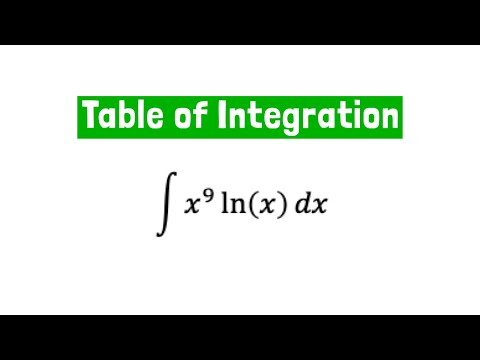 Table of Integration: Integrate A Polynomial Multiplied by ln(x) | (Ali BA)