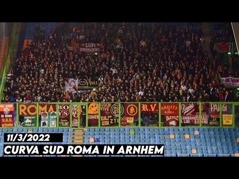 CURVA SUD ROMA IN ARNHEM "Conference League" || Vitesse vs AS Roma 11/3/2022