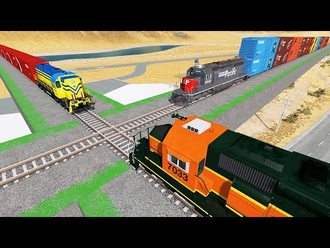 Amazing high Speed Train Vs. Train Crashes | Train Accidents #20 - BeamNg Drive