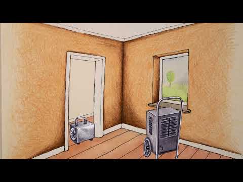 Lehmputz: Trocknungsgeräte