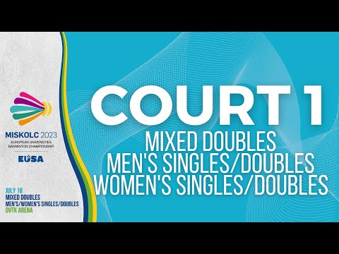 Court 1. - Mixed Doubles, Women's/Men's singles/Doubles - EUC2023 Miskolc