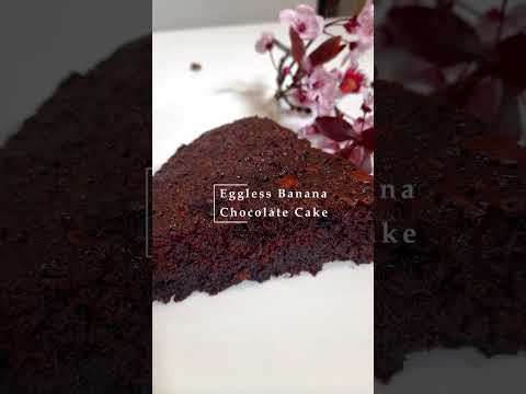 Eggless Chocolate Banana Cake Recipe 🍌#short #shorts #youtubeshorts