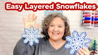 Layered Paper Snowflakes Christmas Paper Craft