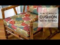 How to Make a Cushion with Piping | Box Cushion Tutorial | THRIFT FLIP Makeover