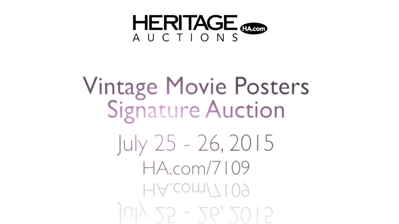 Vintage Movie Posters Signature Auction, July 2015