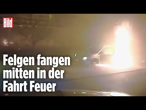 Funken, Flammen, Vollgas: Auto brennt – Rentner gibt trotzdem Gas