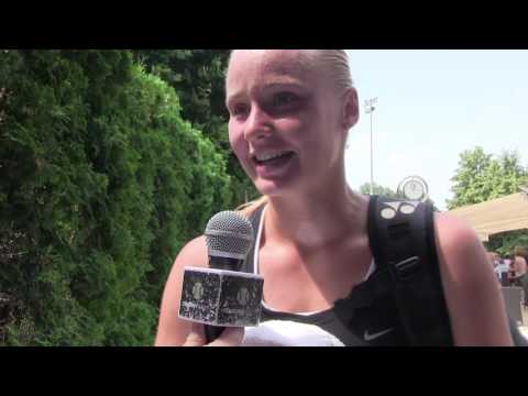 EMPIRE Tennis Academy Rebecca Sramkova, rozhovor po výhre v 1. kole turnaja v Prahe