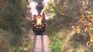 preview picture of video 'Steam Locomotive NKP 765 Oct 23 2010  Autumn in Alma Steam Special'