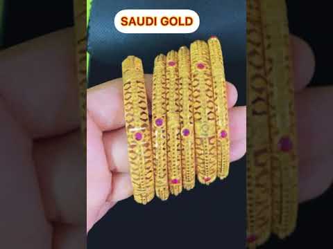 Beautiful Bangles Indian design Saudi Gold #Nazma shorts