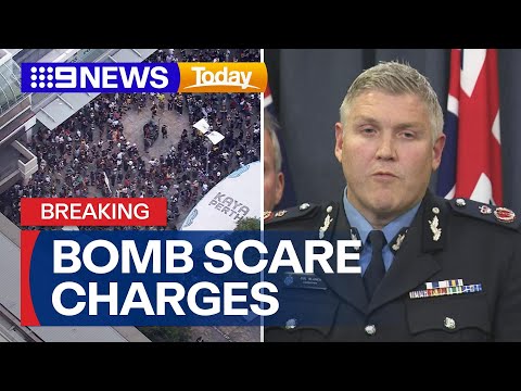 Man charged over bomb scare at Invasion Day protest | 9 News Australia