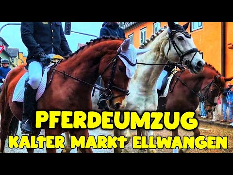 Ellwangen – Umzug mit Pferden | Kalter Markt. 🐐🐎Hundreds of Horses March Through Ellwangen 🐎🇩🇪