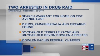 2 arrested after drug raid in Robertson County