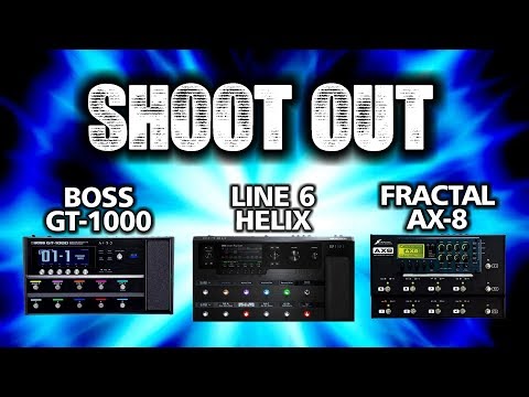 Boss GT-1000 vs Fractal AX8 vs Line 6 Helix Shootout