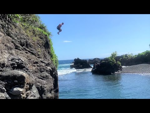 Cliff Diving in Hana, Hawaii