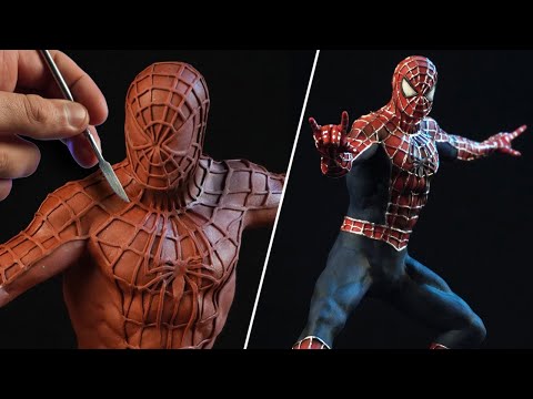 Sculpting SPIDER-MAN  [ Tobey Maguire ] - Timelapse