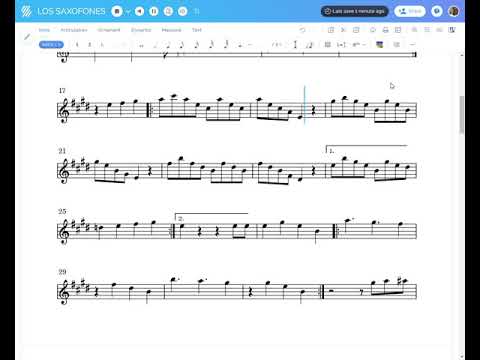 LOS SAXOFONES,  SOLO DE TAVITO VASQUEZ, PARTITURAS DIJITALES PARA SAXOFON ALTO