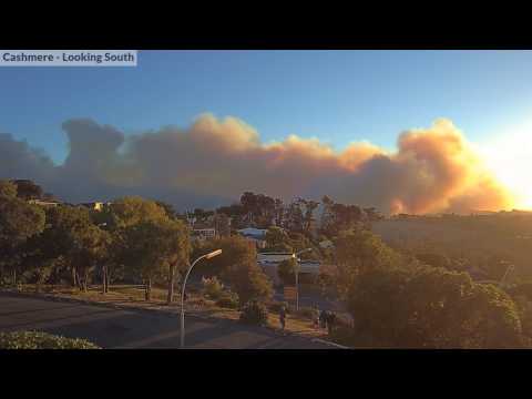 Port Hills Fire Timelapse 15 Feb 2017