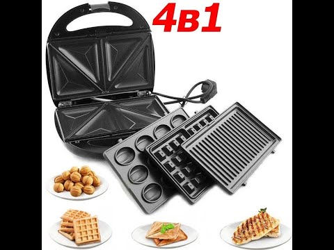 Мультипекарь, мультимейкер Гриль, сэндвичница, бутербродница, вафельница, орешница Opera OP-908 2200Вт Черный - фото 1 - id-p2206081695